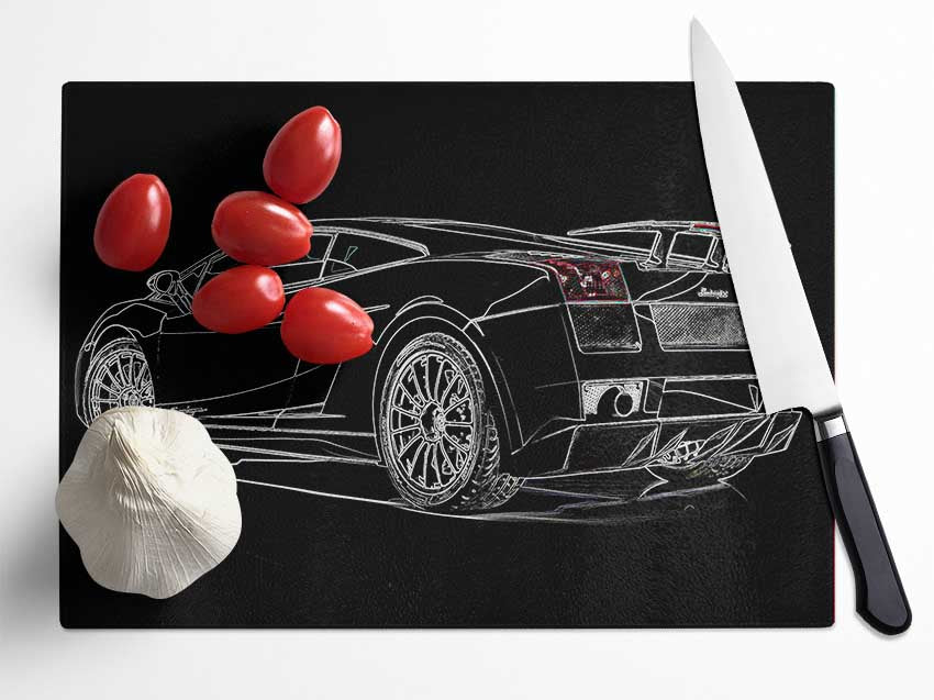 Lamborghini Rear Glass Chopping Board