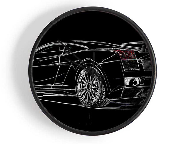 Lamborghini Rear Clock - Wallart-Direct UK