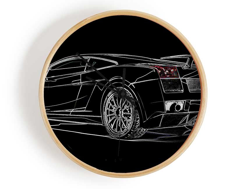 Lamborghini Rear Clock - Wallart-Direct UK