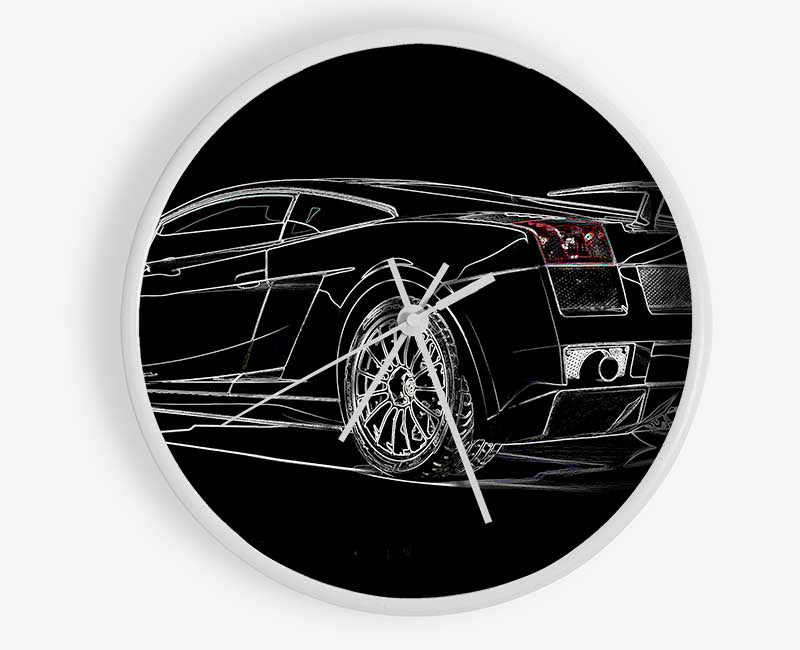 Lamborghini Rear Clock - Wallart-Direct UK