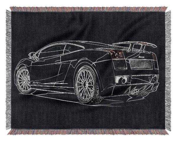 Lamborghini Rear Woven Blanket