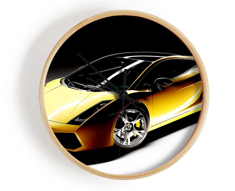 Lamborghini Yellow Stunner Clock - Wallart-Direct UK