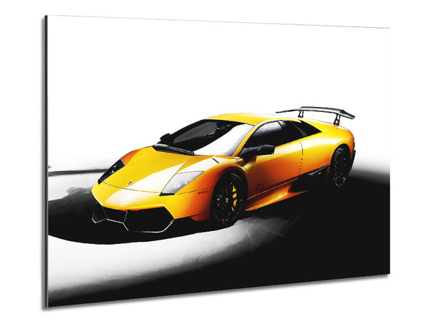 Lamborghini Side Profile Yellow