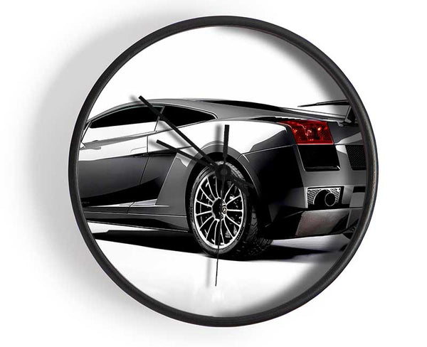 Lamborghini Rear Silver Clock - Wallart-Direct UK