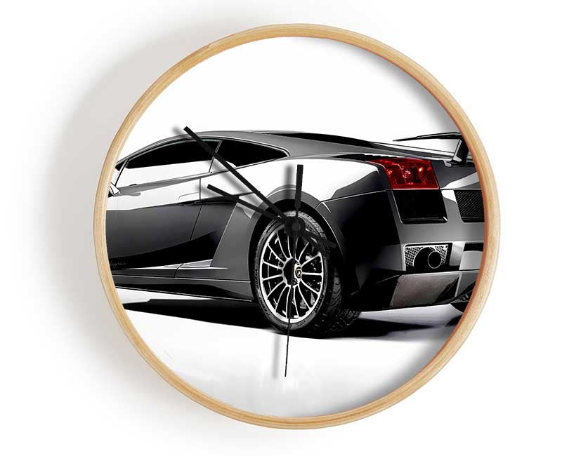 Lamborghini Rear Silver Clock - Wallart-Direct UK