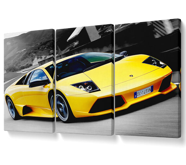 Lamborghini On The Move Yellow