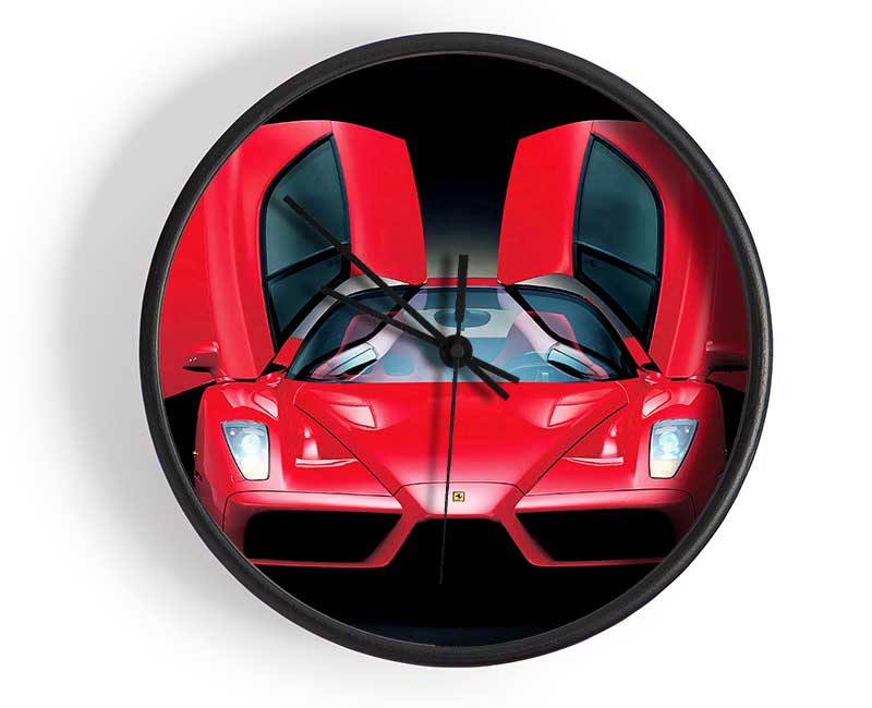 Lamborghini Bat Winged Doors Red Clock - Wallart-Direct UK