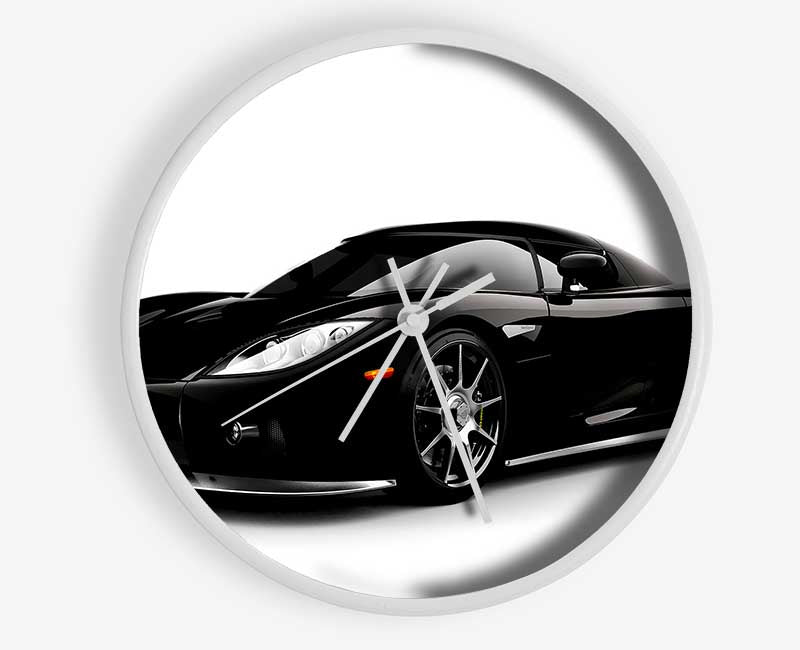 Keonigsegg Super Car Black Clock - Wallart-Direct UK