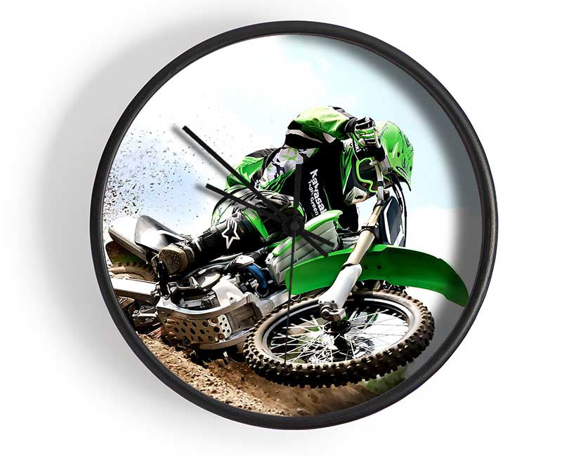 Kawasaki Motocross Clock - Wallart-Direct UK