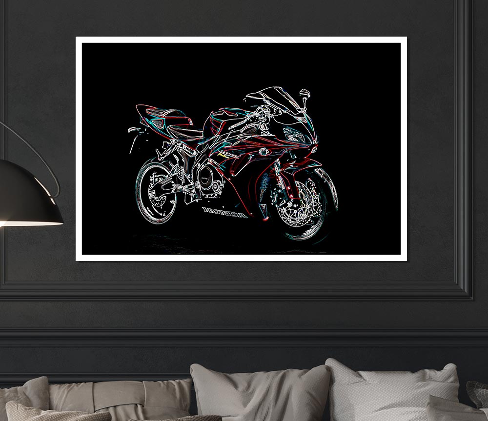 Honda Cbr Print Poster Wall Art