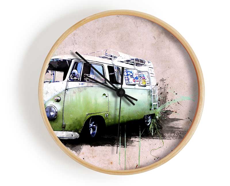 Hippies Van Clock - Wallart-Direct UK