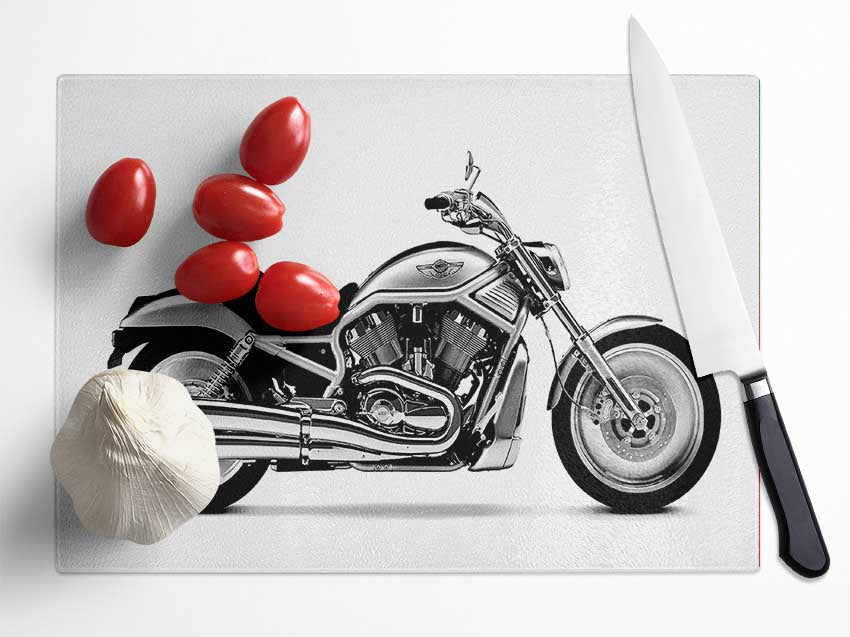 Harley Davidson 1 Glass Chopping Board