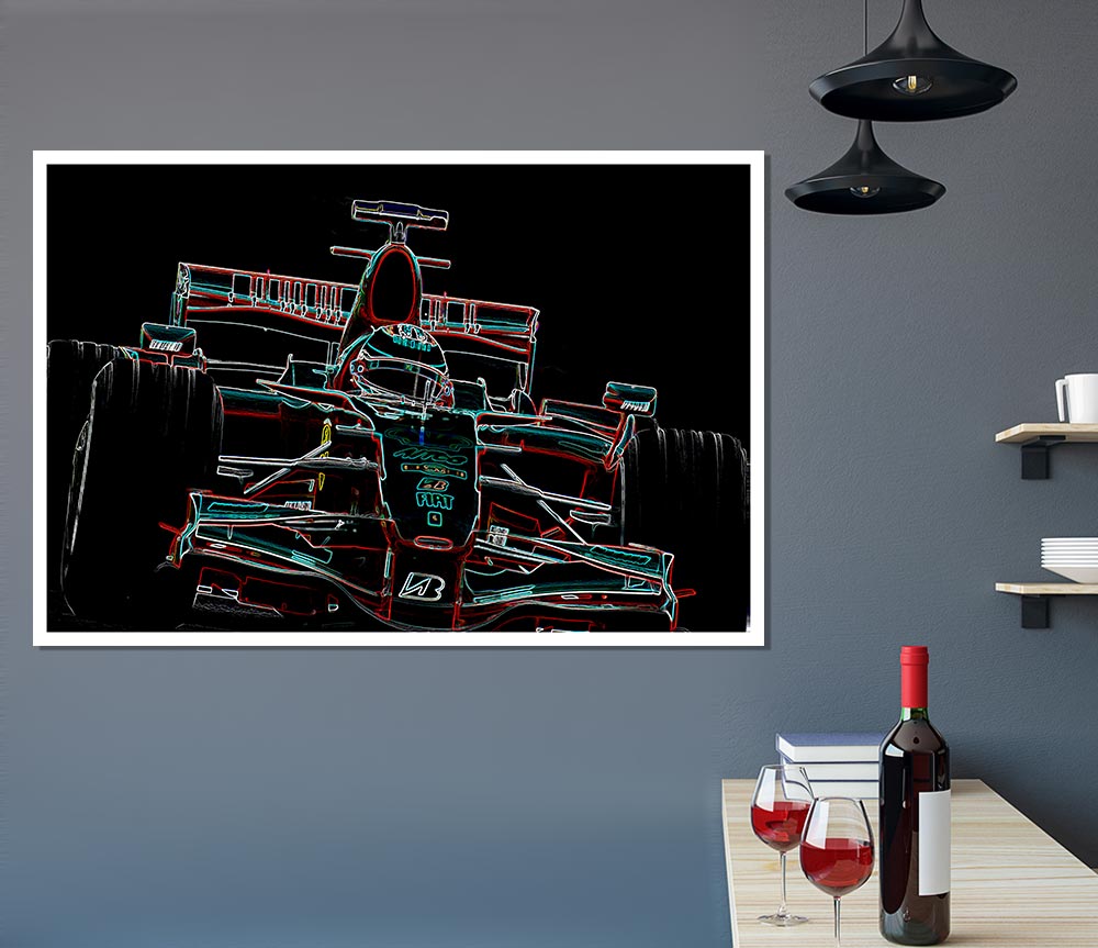 Formula One Track Print Poster Wall Art