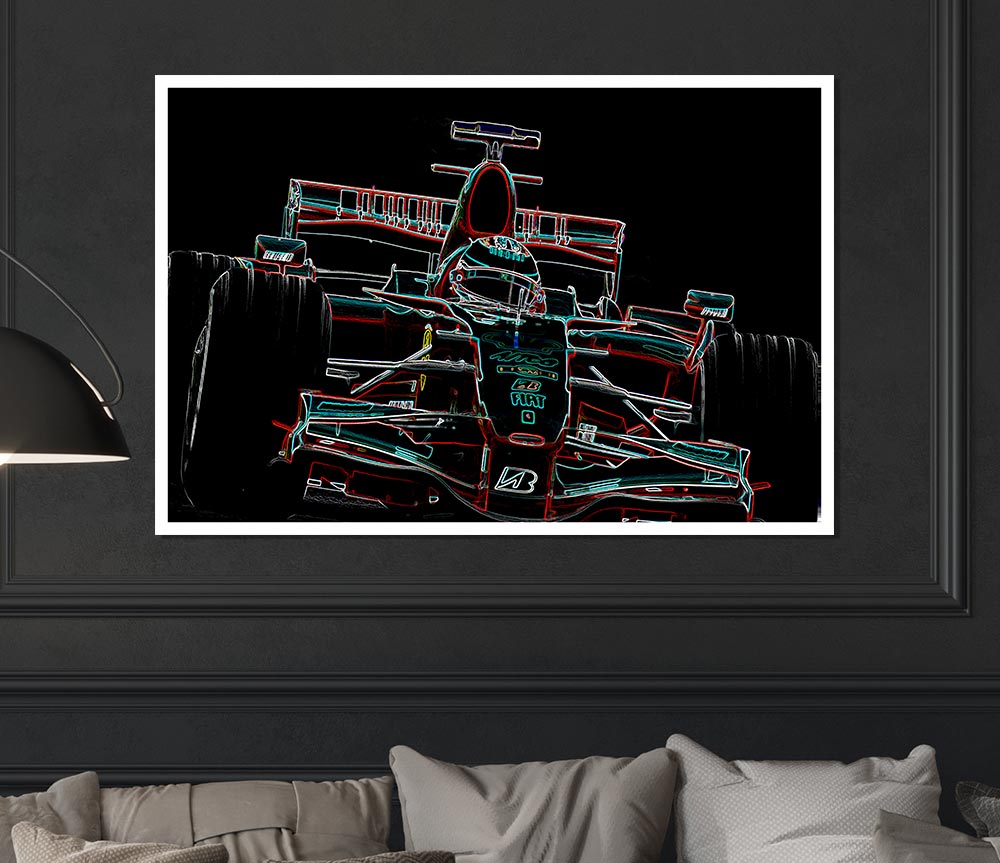 Formula One Track Print Poster Wall Art