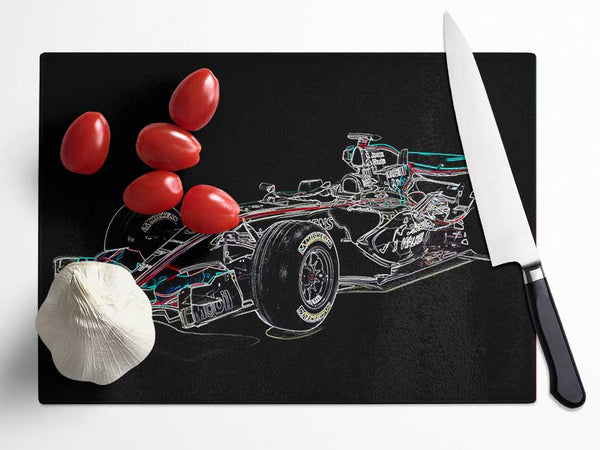 Formula One Side Profile 2 Glass Chopping Board