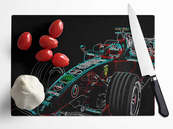 Formula One Profile Glass Chopping Board