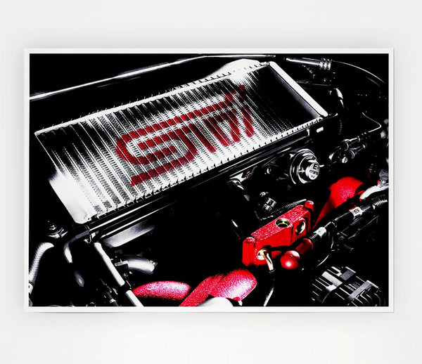 Formula One Engine Print Poster Wall Art