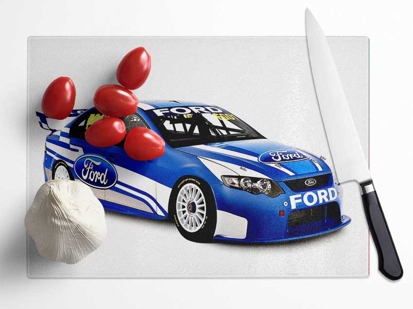 Ford Track Car Glass Chopping Board