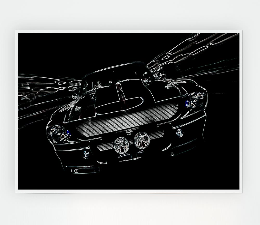 Ford Mustang Print Poster Wall Art