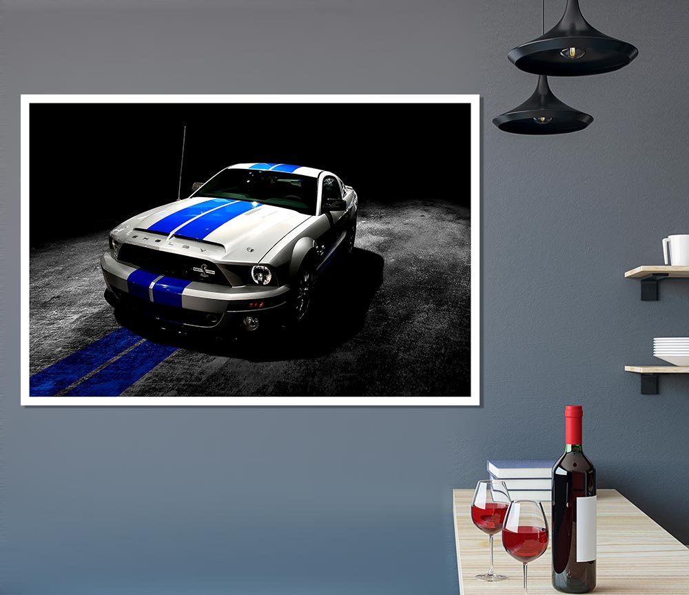 Ford Mustang Shelby Gt500 2013 Print Poster Wall Art