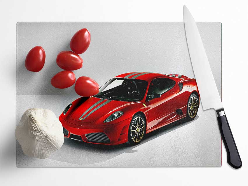 Ferrari F340 Side Profile Glass Chopping Board