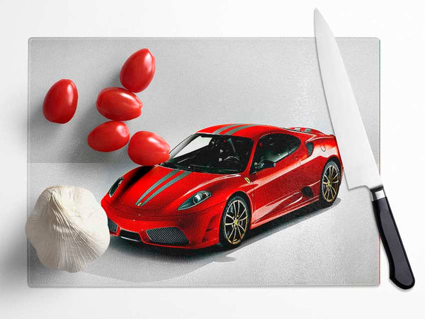 Ferrari F340 Side Profile Glass Chopping Board