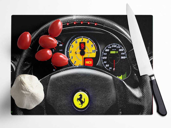 Ferrari F340 Dashboard Glass Chopping Board