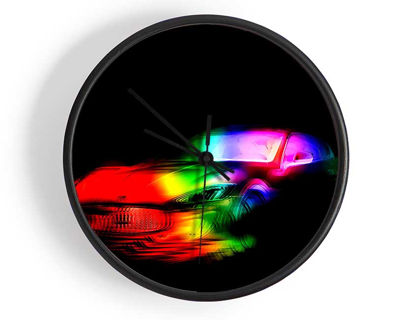 Maserati Rainbow Clock - Wallart-Direct UK