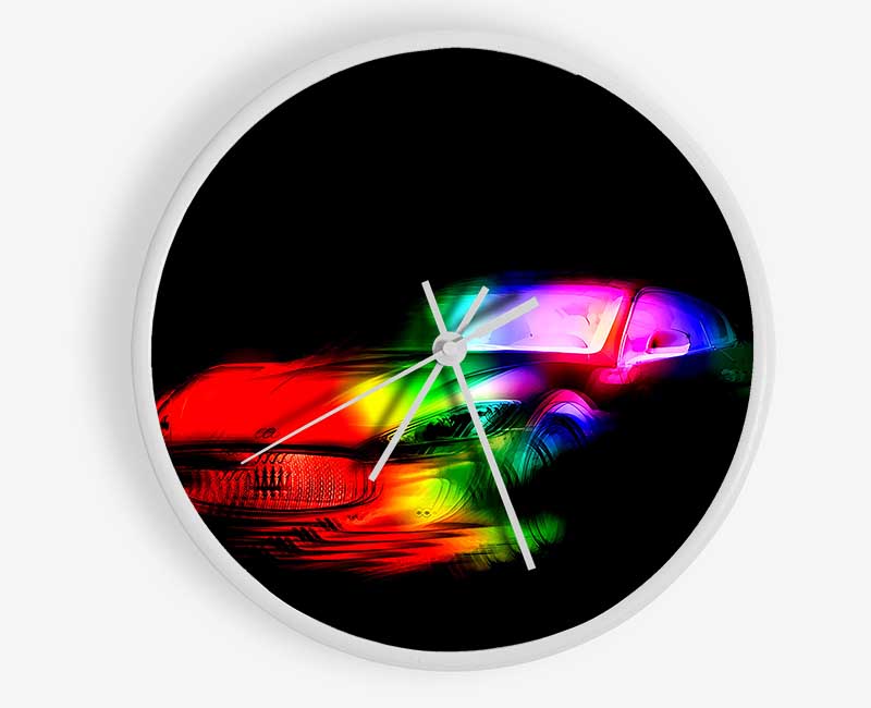 Maserati Rainbow Clock - Wallart-Direct UK