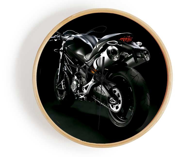 Ducati Motorbike Black Clock - Wallart-Direct UK