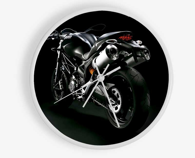 Ducati Motorbike Black Clock - Wallart-Direct UK