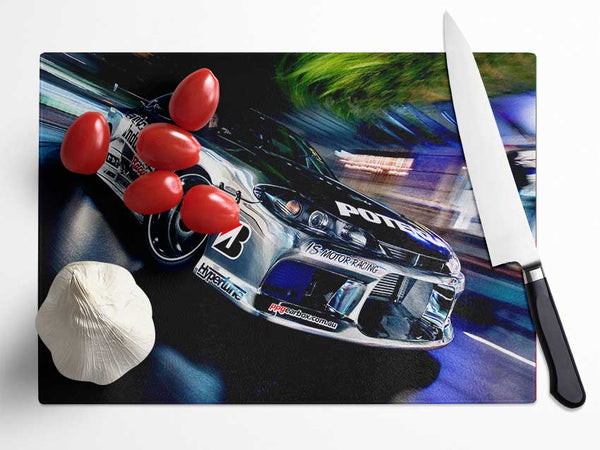 Drift Racer Glass Chopping Board