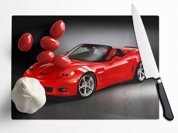 Dodge Viper Red Glass Chopping Board