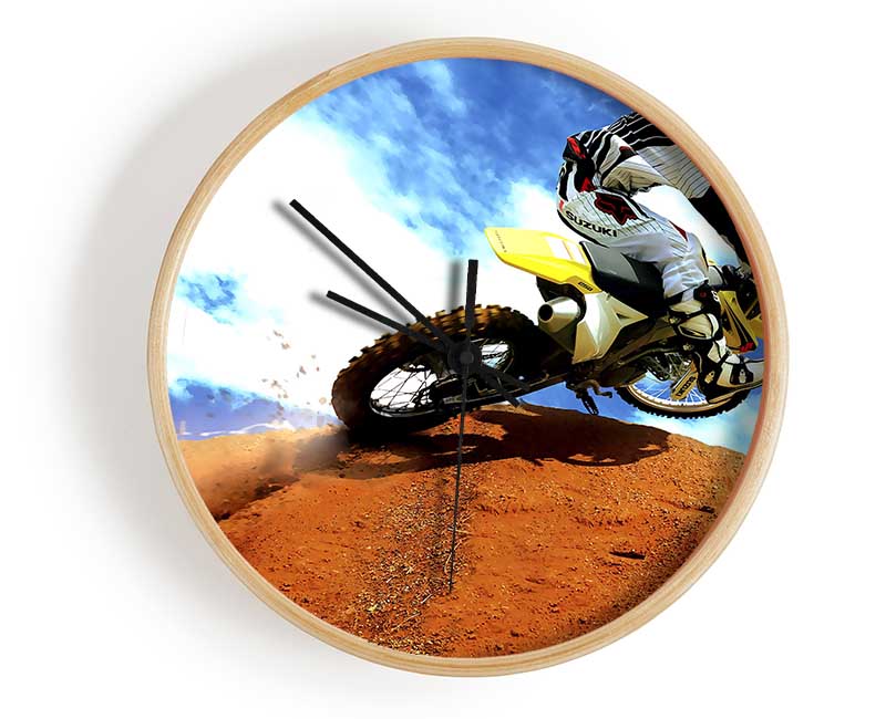 Crazy Motocross Bike Clock - Wallart-Direct UK