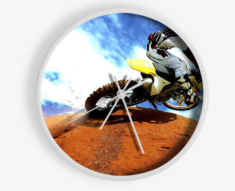 Crazy Motocross Bike Clock - Wallart-Direct UK