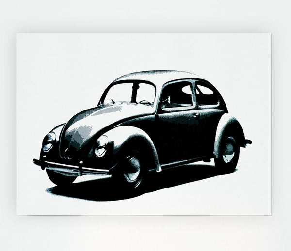 Classic Vw Beetle Print Poster Wall Art