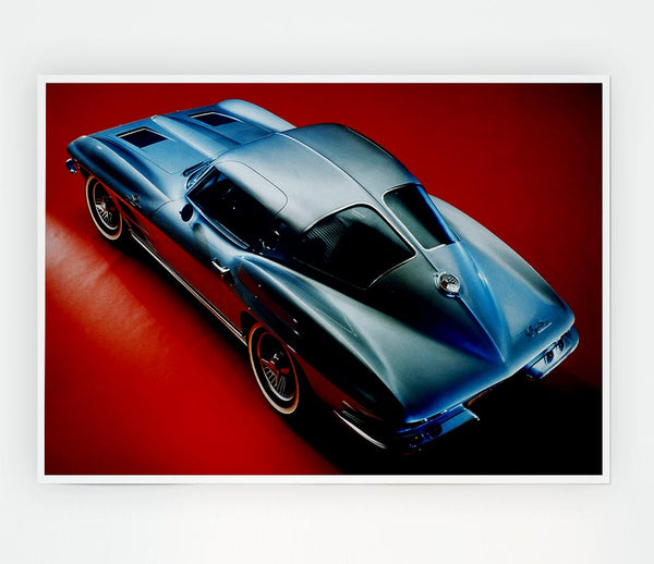 C 1963 Chevrolet Corvette Stingray Print Poster Wall Art