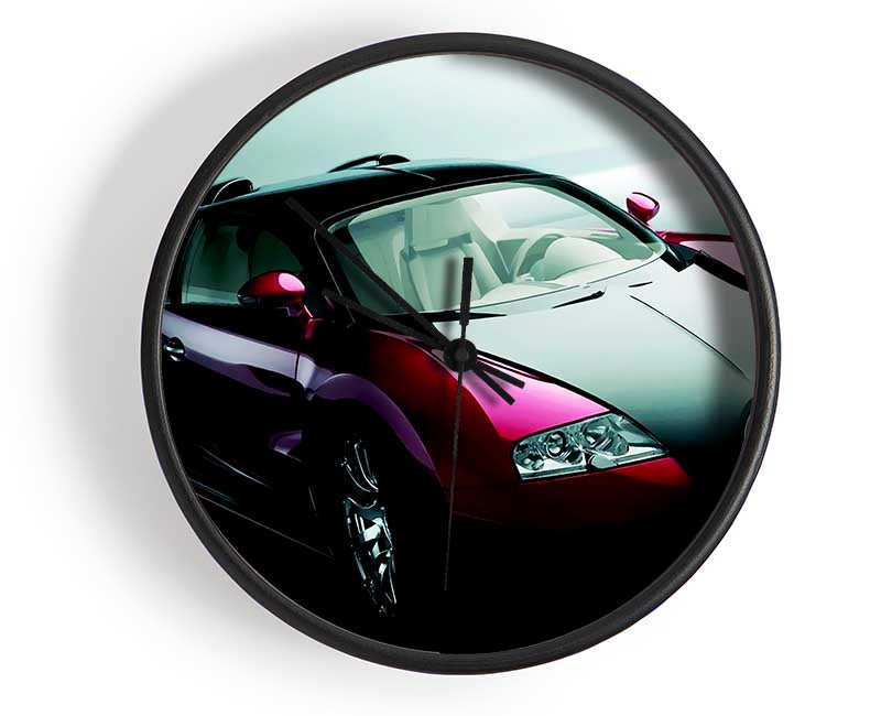 Bugatti Veyron Red And Black Clock - Wallart-Direct UK