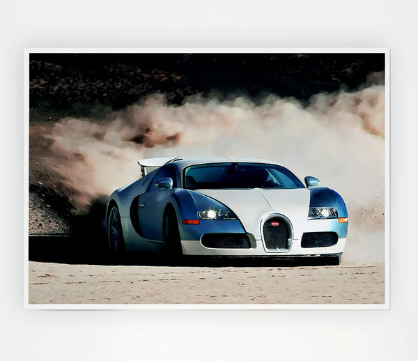 Bugatti Veyron Drive Print Poster Wall Art