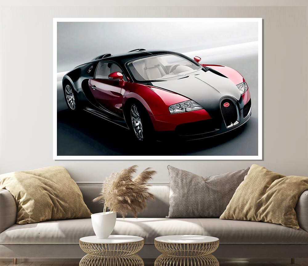 Bugatti Veyron Ready For The Drive Print Poster Wall Art