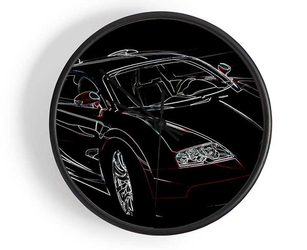 Bugatti Veyron Front Clock - Wallart-Direct UK