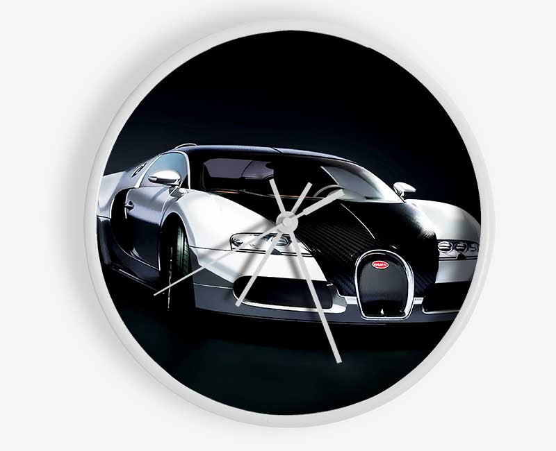 Bugatti Veyron Black Silver Clock - Wallart-Direct UK