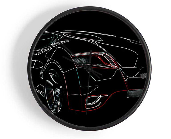 Bugatti Veyron Psychedelic Rear Clock - Wallart-Direct UK