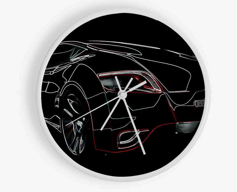 Bugatti Veyron Psychedelic Rear Clock - Wallart-Direct UK