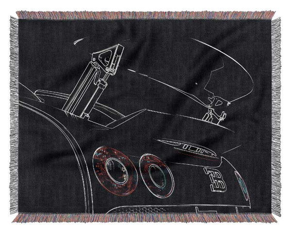 Bugatti Veyron Rear Spoiler Psychedelic Woven Blanket