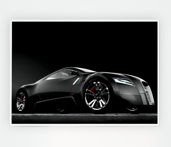 Bugatti Concept Black Print Poster Wall Art