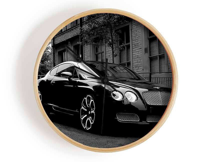 Bentley Black And White Clock - Wallart-Direct UK