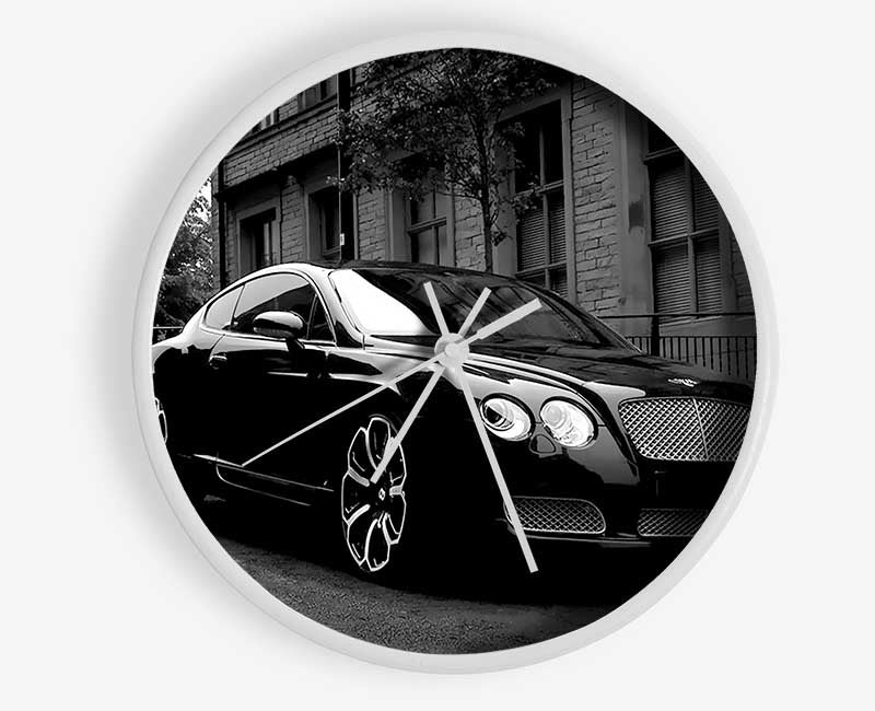 Bentley Black And White Clock - Wallart-Direct UK