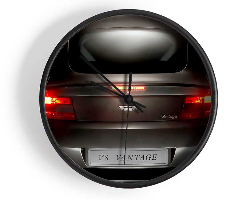 Aston Martin Vantage Gun Metal Grey Rear Clock - Wallart-Direct UK