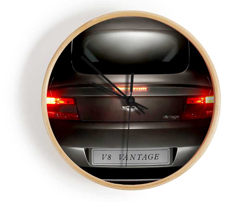 Aston Martin Vantage Gun Metal Grey Rear Clock - Wallart-Direct UK